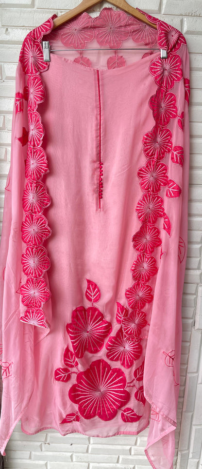 Organza unstitched ladies suit Rc17662