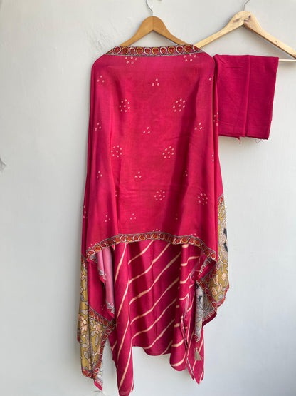 Pure silk printed unstitched ladies suit Rc18543 (a)