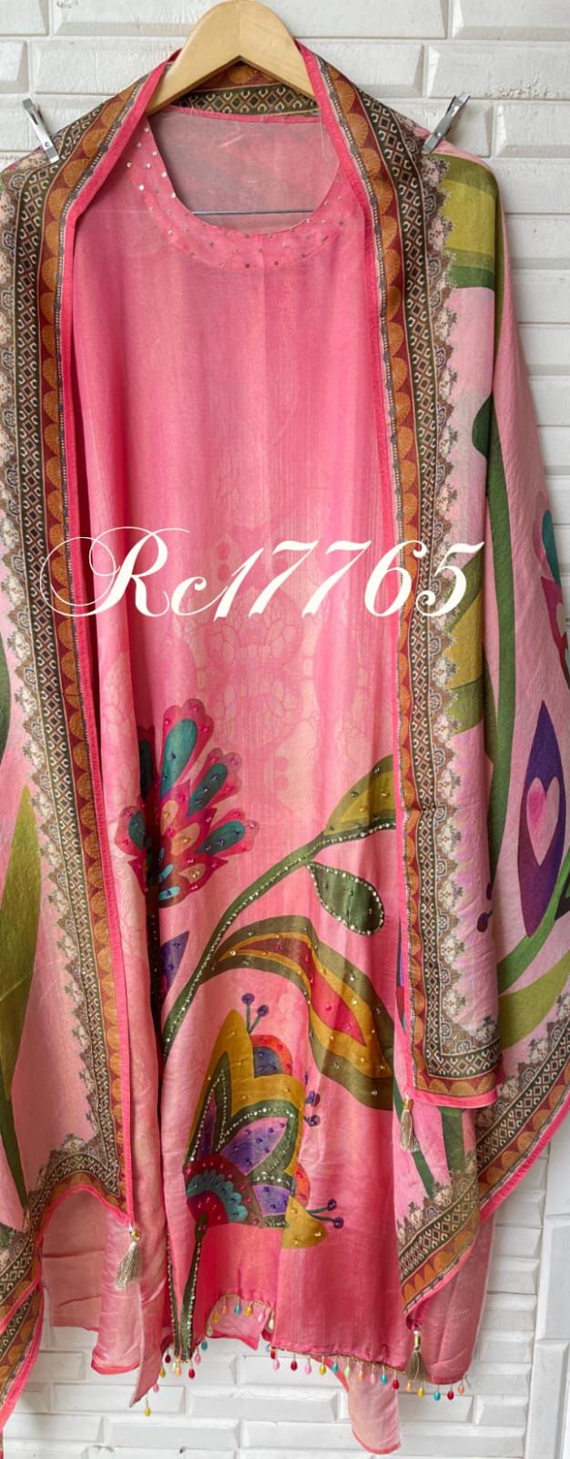 Shimmer silk unstitched ladies suit Rc17765