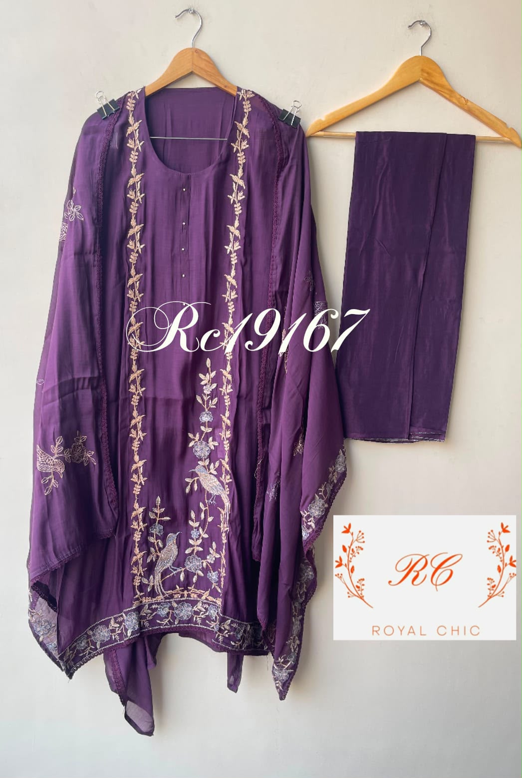 Mul chanderi unstitched ladies suit Rc19167