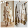 Soft banarasi weaving mul chanderi unstitched ladies suit Rc18921