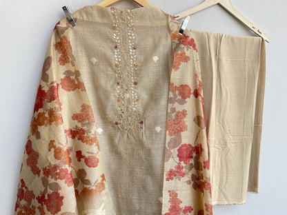 Mul Chanderi Unstitched Ladies Suit RC-18450 (a)