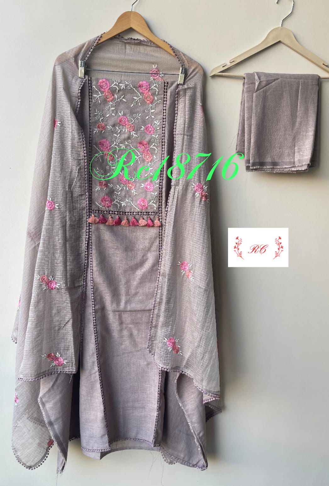Soft Self Linen Unstitched Ladies Suit RC18716 – view 2