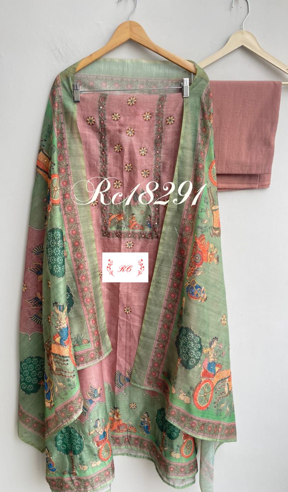 Mul Chanderi Unstitched Ladies Suit RC-18291 – view 6