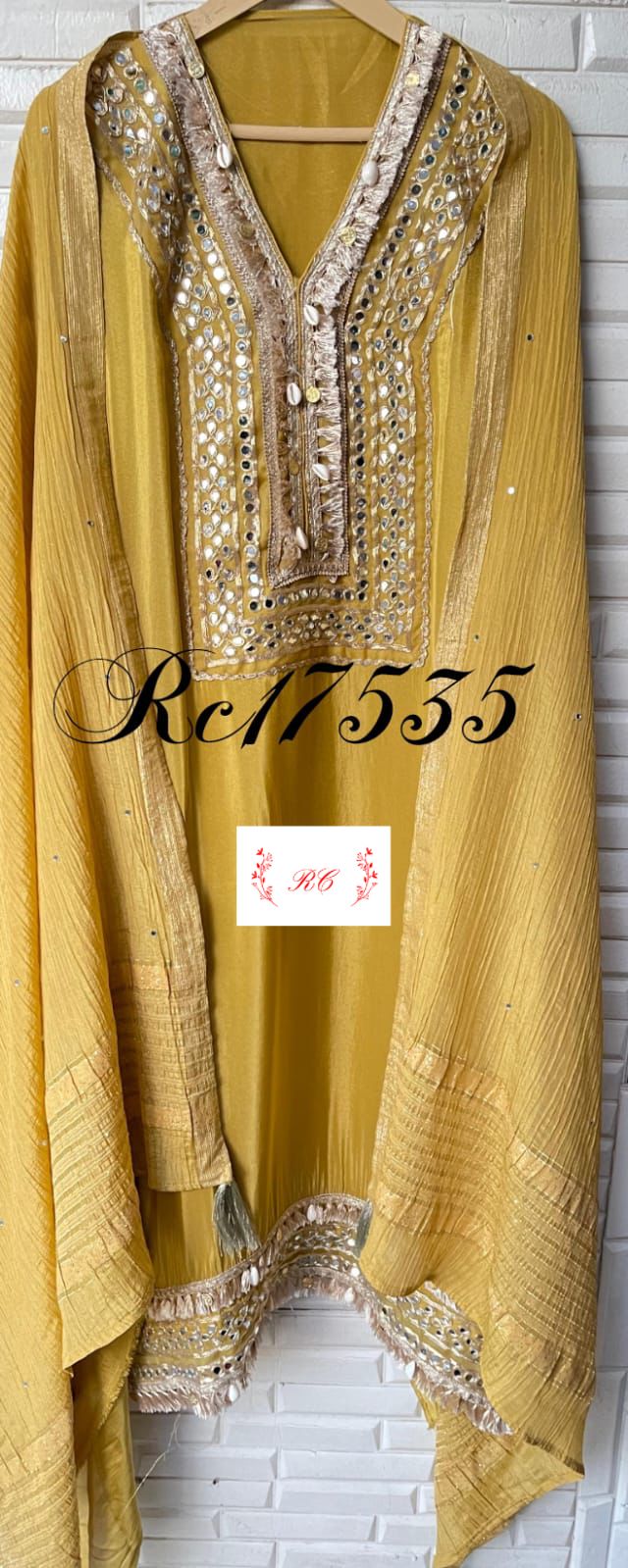 Shimmer silk semi stitched ladies suit Rc17535 (a)