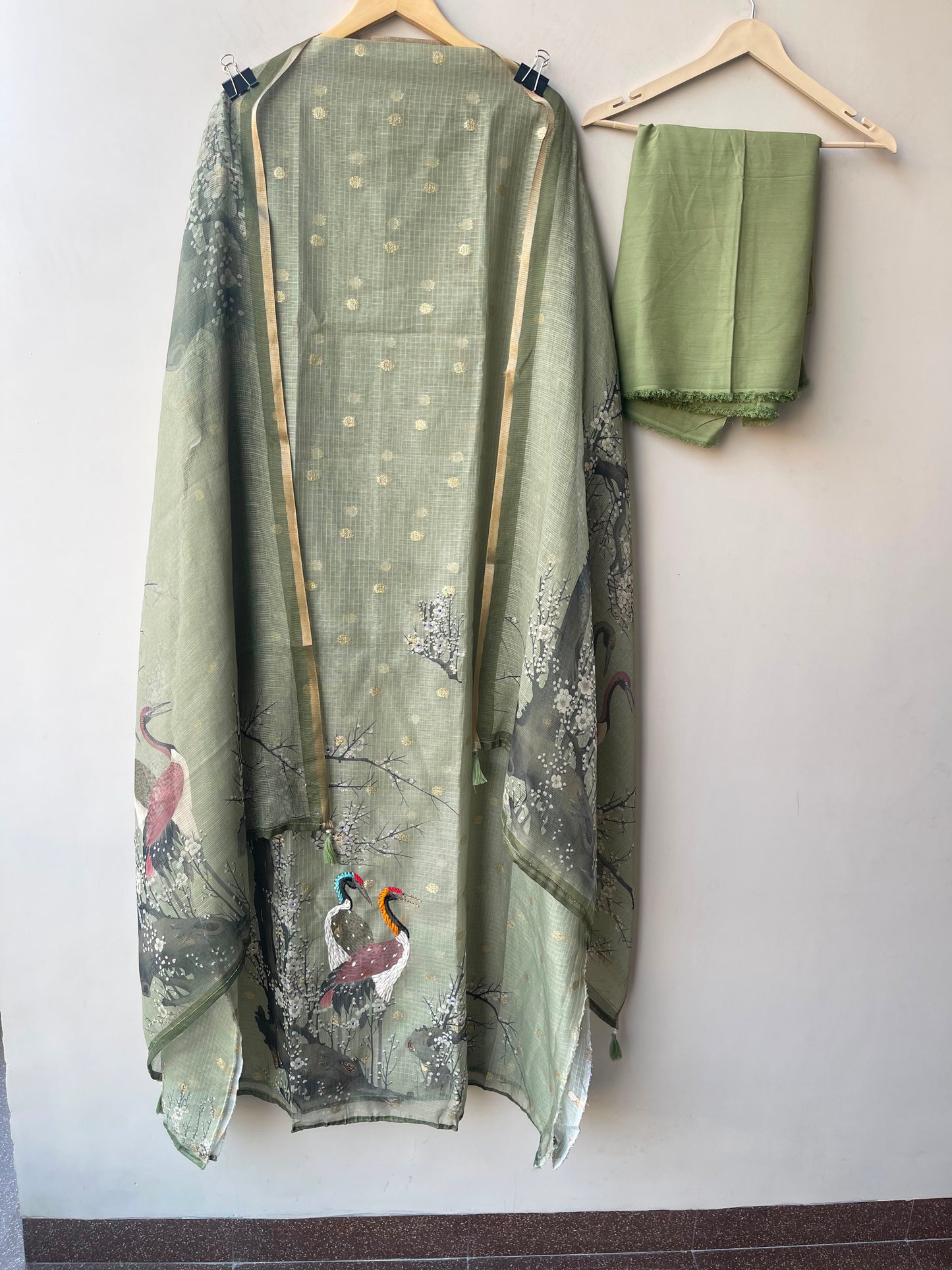 Self Banarasi kota doriya printed unstitched ladies suit Rc19076 (b)