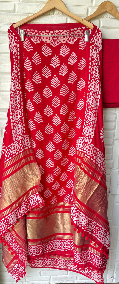 Banarasi muslin printed unstitched ladies suit Rc17729
