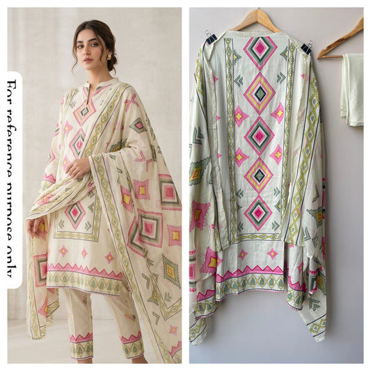 Cotton printed unstitched ladies suit Rc18952