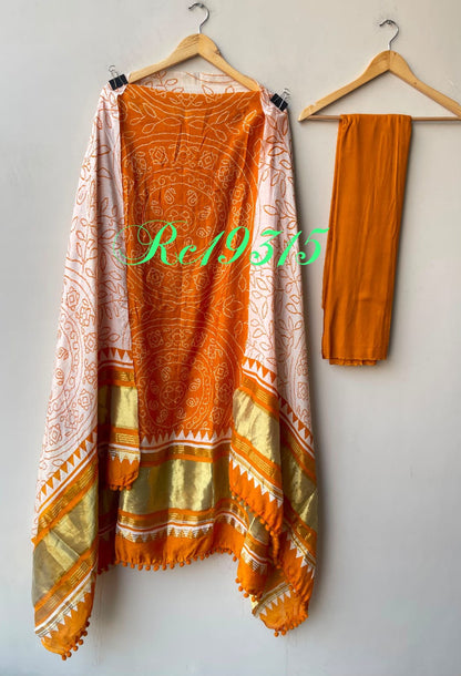 Mul cotton printed unstitched ladies suit Rc19315 (b)