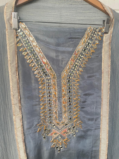 Shimmer silk unstitched ladies suit Rc17773