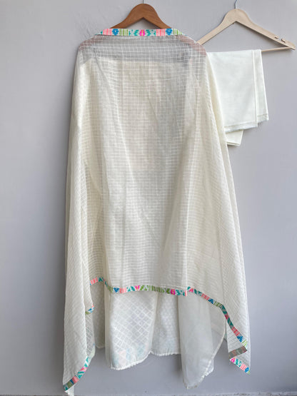 Banarasi self mul chanderi unstitched ladies suit Rc18586