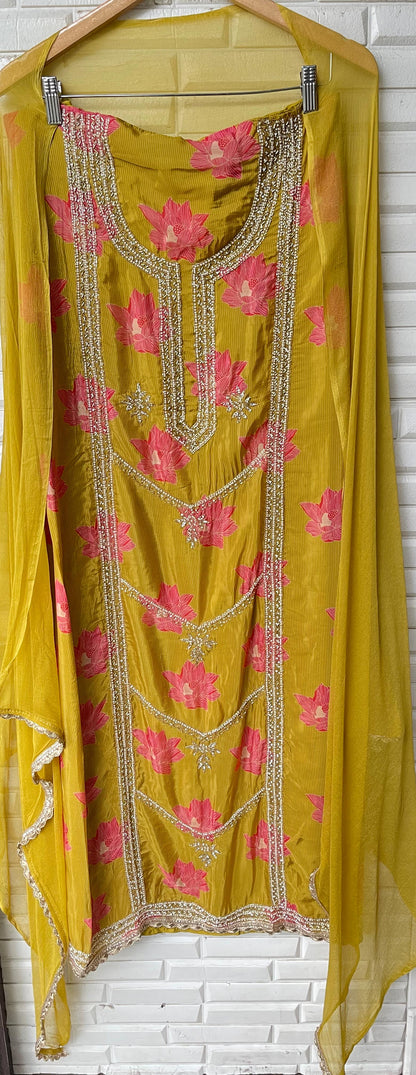 Organza unstitched ladies suit Rc17547