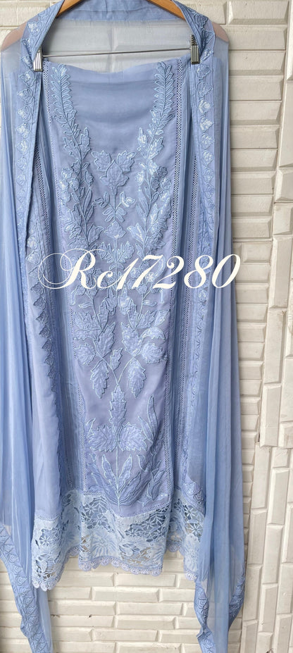 Organza unstitched ladies suit Rc17280