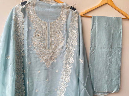 Organza unstitched ladies suit Rc19310 (c)