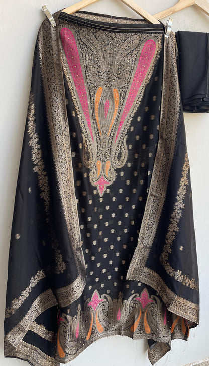 Banarasi silk unstitched ladies suit Rc17878 (d)