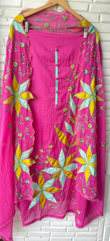 Mul chanderi unstitched ladies suit Rc17377 (a)