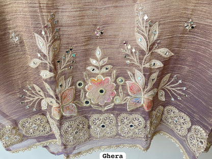 Elegant shimmer tissue ladies unstitched suit
