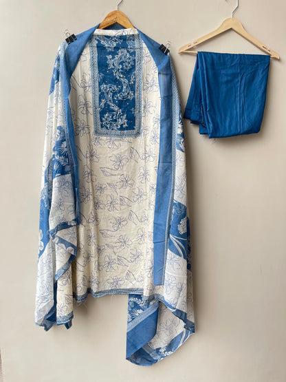 Mul cotton printed unstitched ladies suit Rc18968
