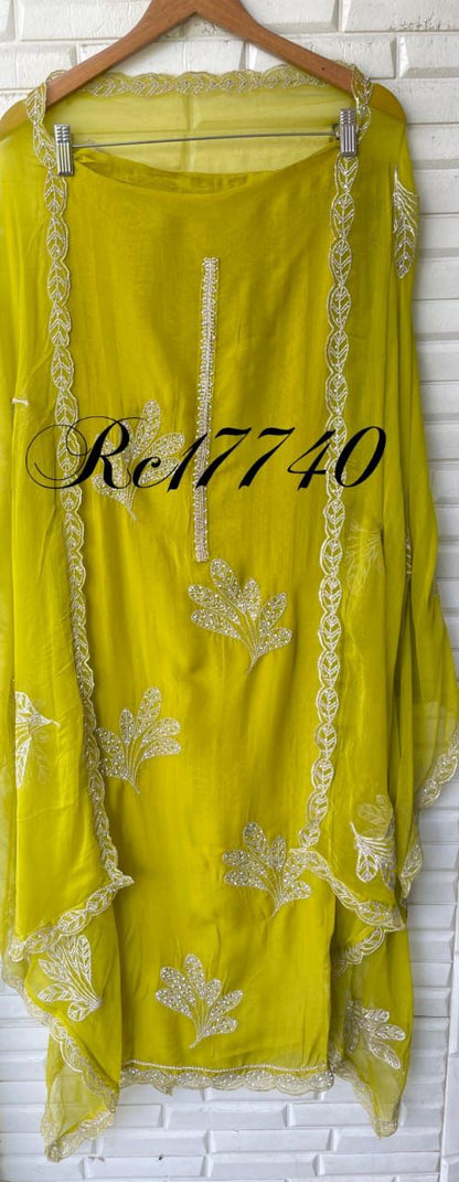 Organza unstitched ladies suit