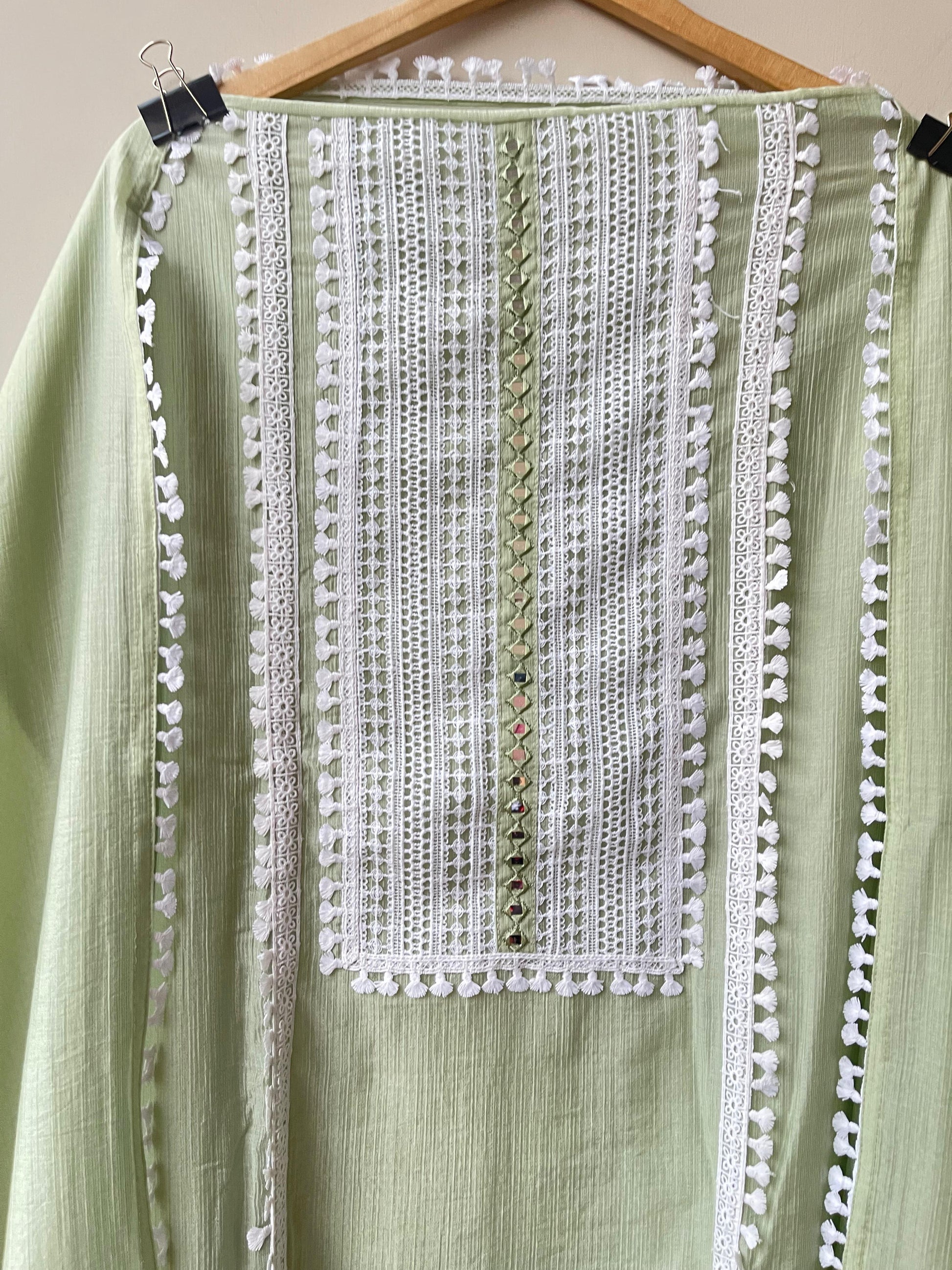 Wrinkled Self Mul Cotton Ladies Unstitched Suit RC-18860 – view 7