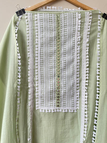Wrinkled Self Mul Cotton Ladies Unstitched Suit RC-18860 – view 7