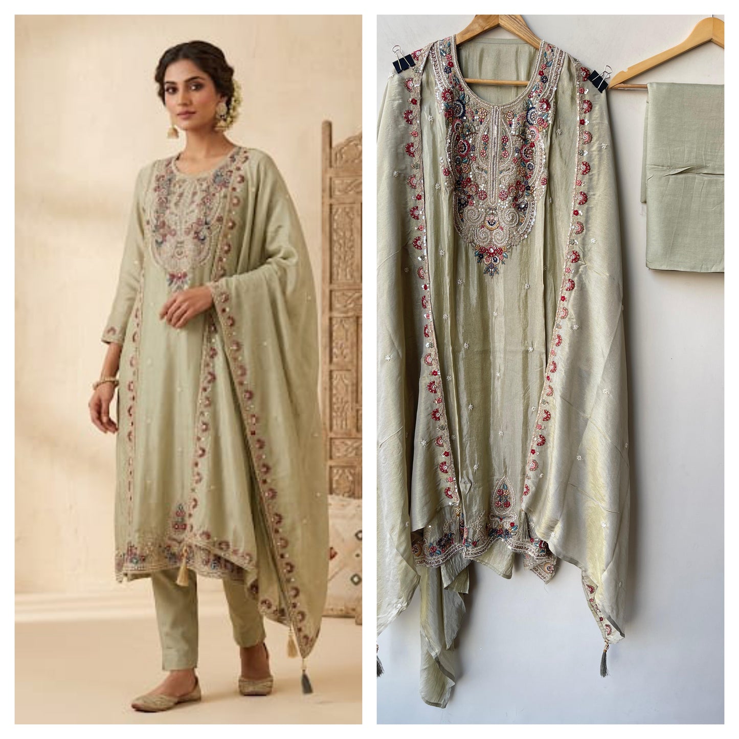 Shimmer silk unstitched ladies suit Rc19330 (a)