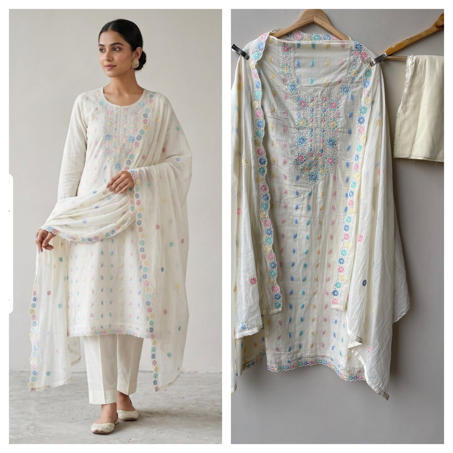 Mul cotton jaam dhani weaving unstitched ladies suit Rc18997