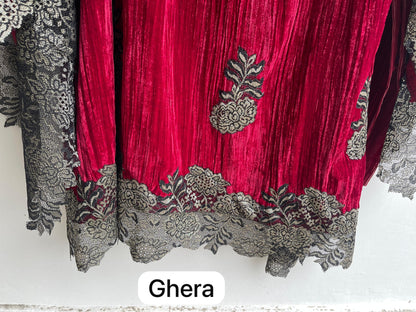 Micra crushed velvet unstitched ladies suit Rc18269 (b)