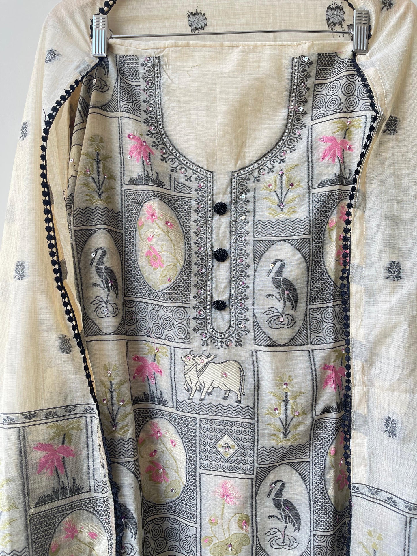 Mul Chanderi Unstitched Ladies Suit RC-18679 – view 8