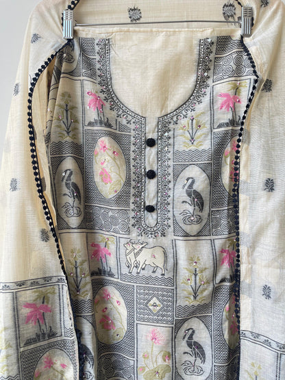 Mul Chanderi Unstitched Ladies Suit RC-18679 – view 8
