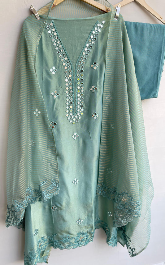 Shimmer silk unstitched ladies suit Rc17888 (b)