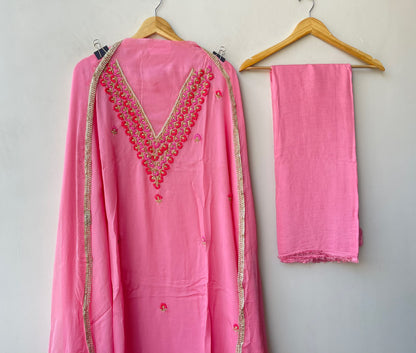 Organza Tuile unstitched Ladies Suit Set