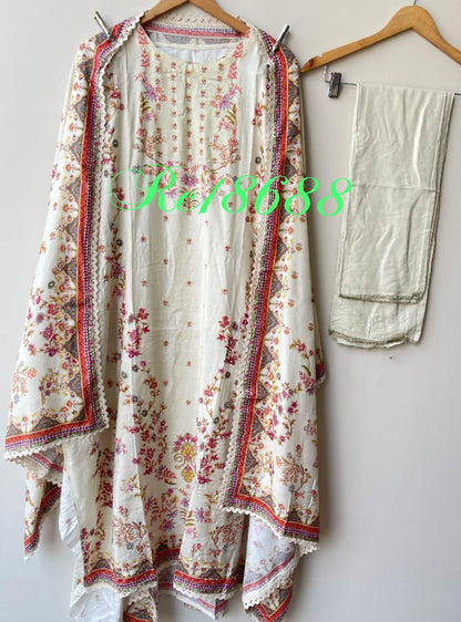 Muslin Printed Unstitched Ladies Suit RC-18688 – view 2