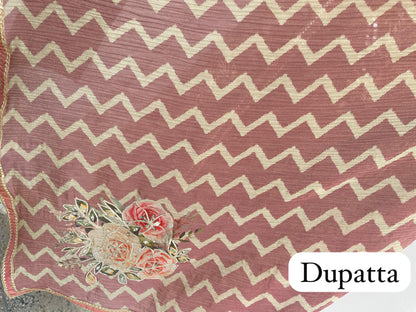 Shimmer silk unstitched ladies suit Rc17949