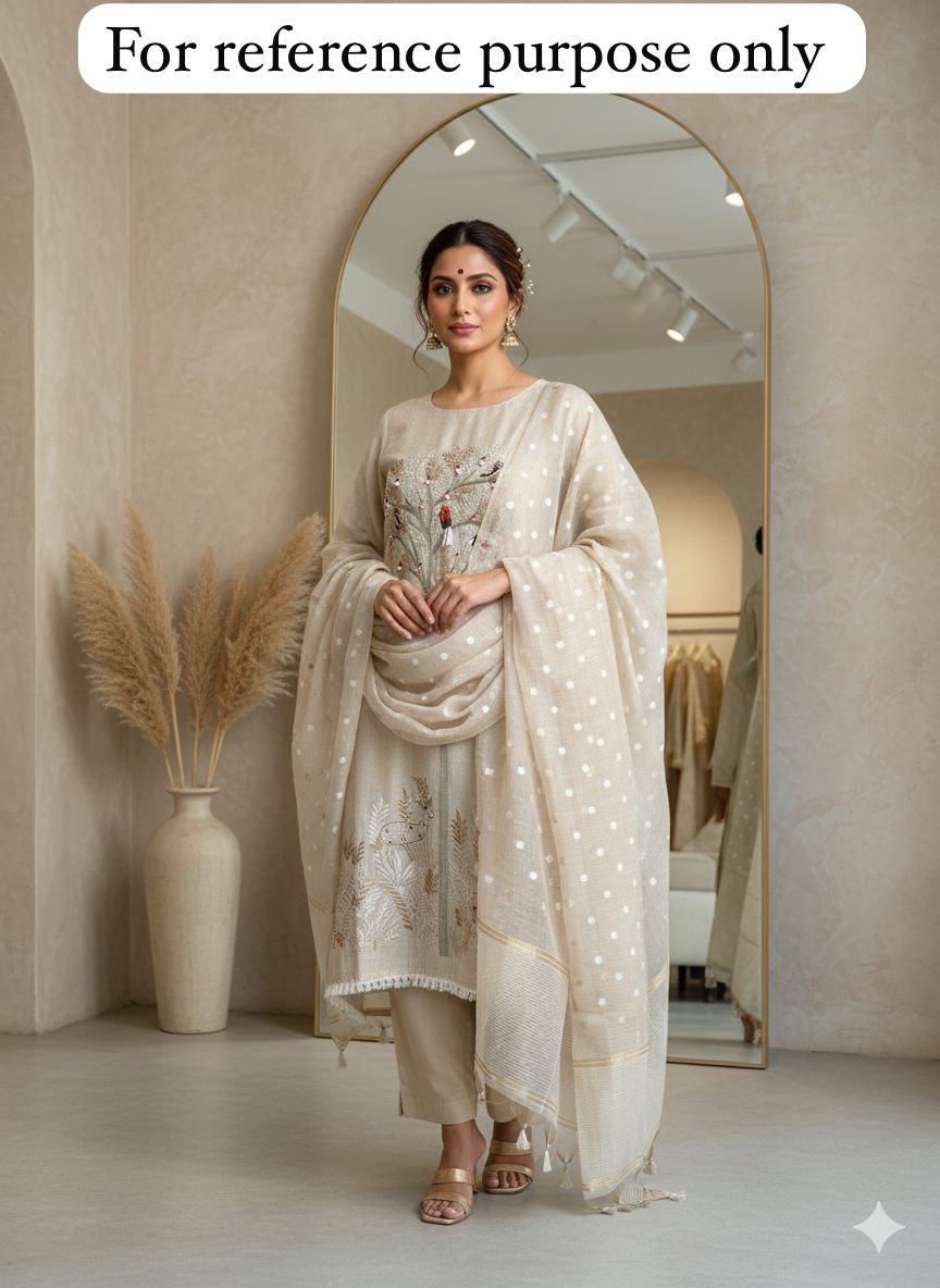 Mul Chanderi Unstitched Ladies Suit RC-18396 – view 2