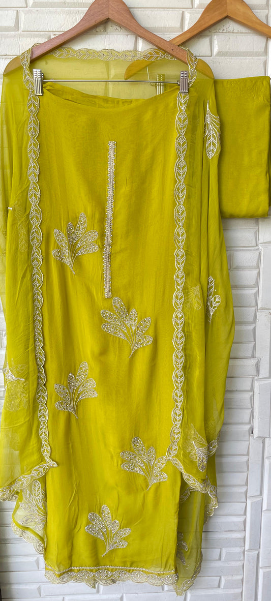 Organza unstitched ladies suit