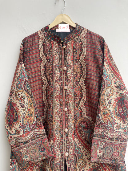 Jacquard woven stitched winter wear jacket  Rc17992