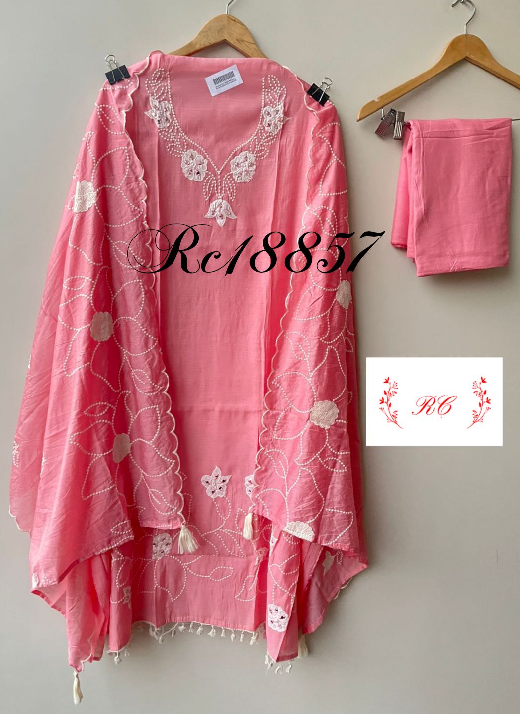 Mul Chanderi Unstitched Ladies Suit RC18857 – view 2