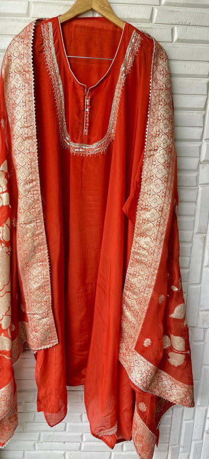 Organza unstitched ladies suit Rc17029