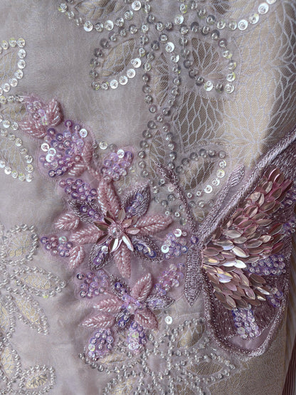 Pure brocade self banarasi shimmer silk unstitched ladies suit Rc17747 (c)