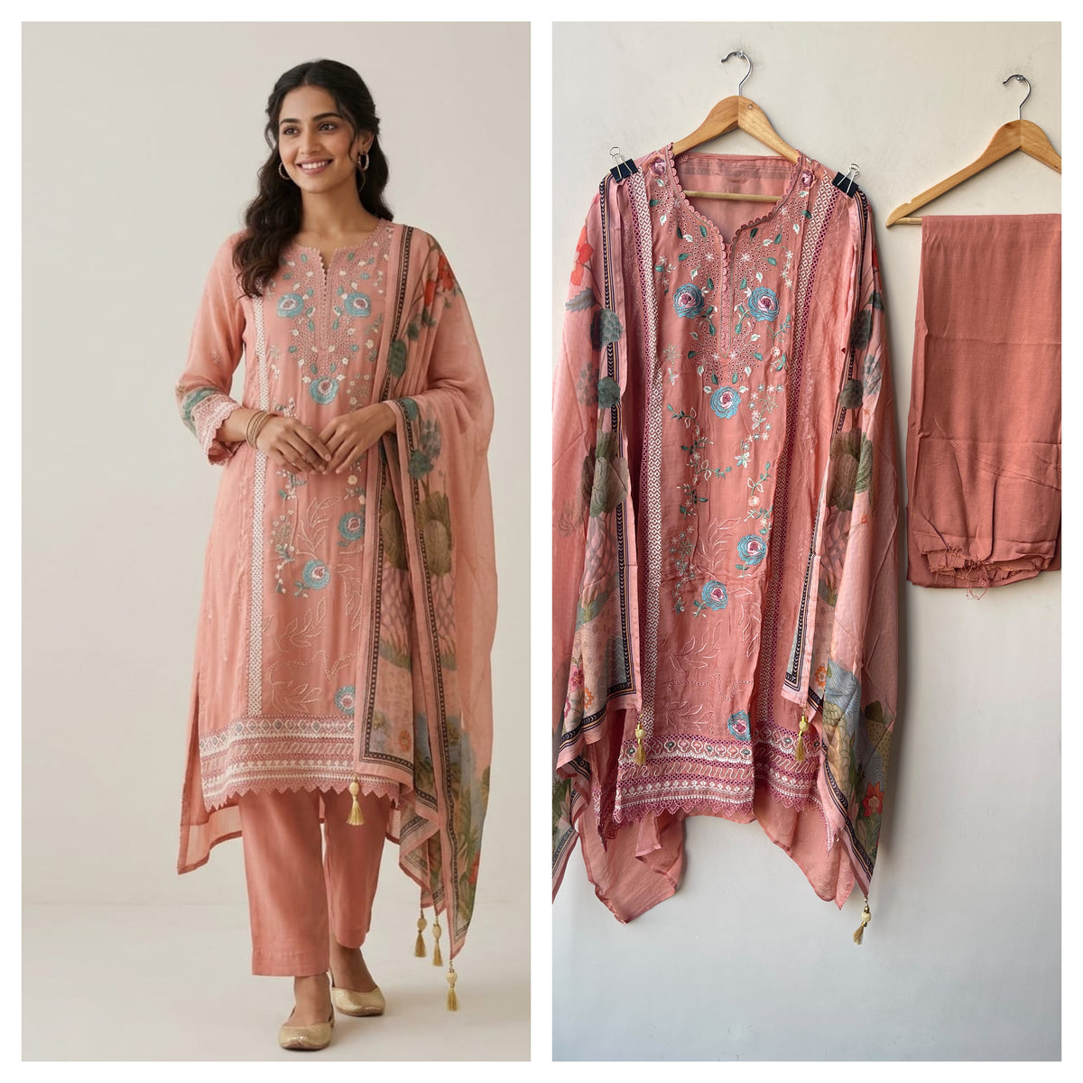 Exquisite Organza Tuile Designer 3 Pcs Unstitched Suit Set