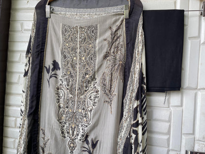 Muslin unstitched ladies suit Rc17424