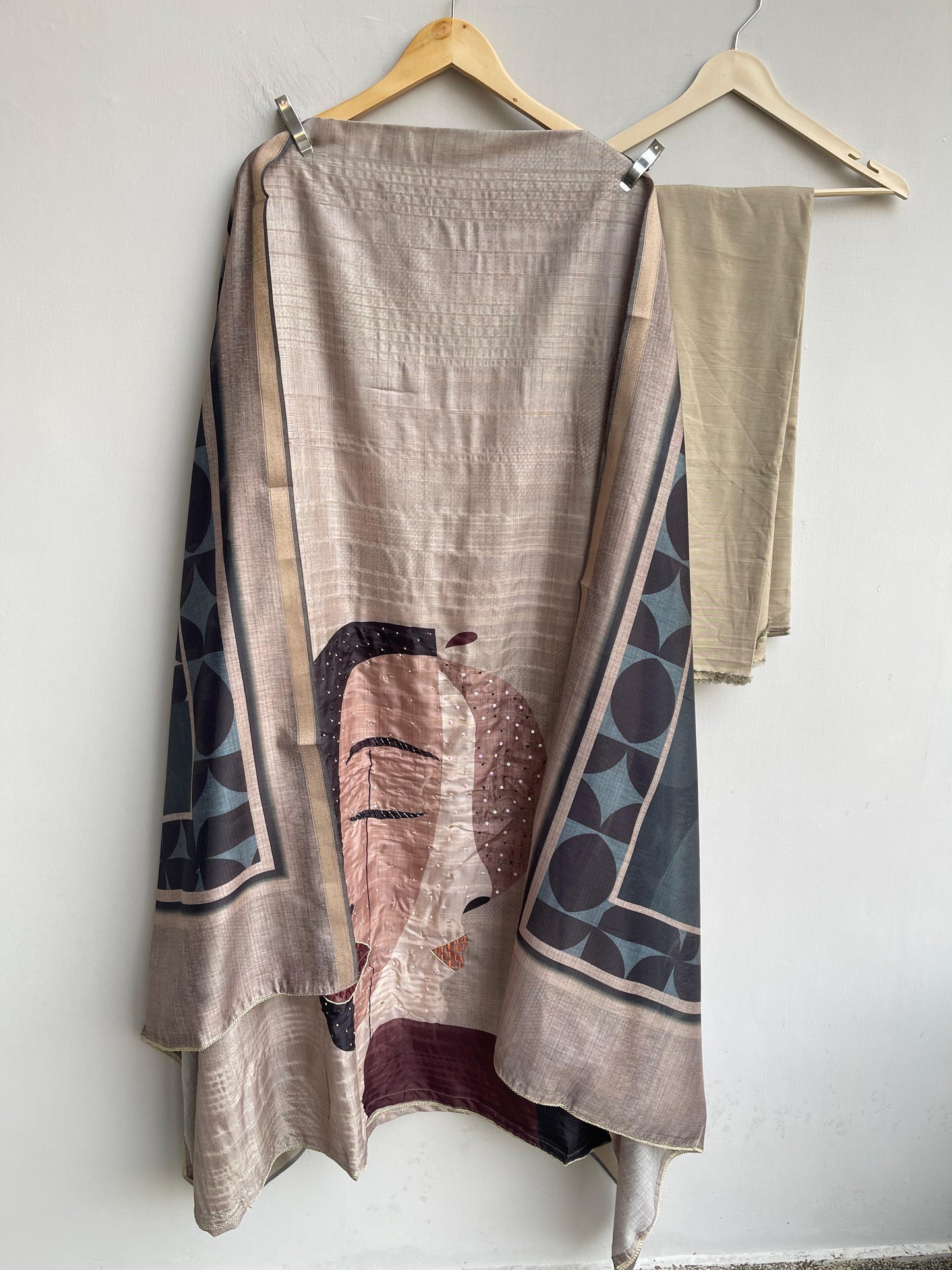 Khadi silk unstitched ladies suit Rc18328