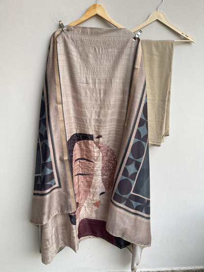 Khadi silk unstitched ladies suit Rc18328