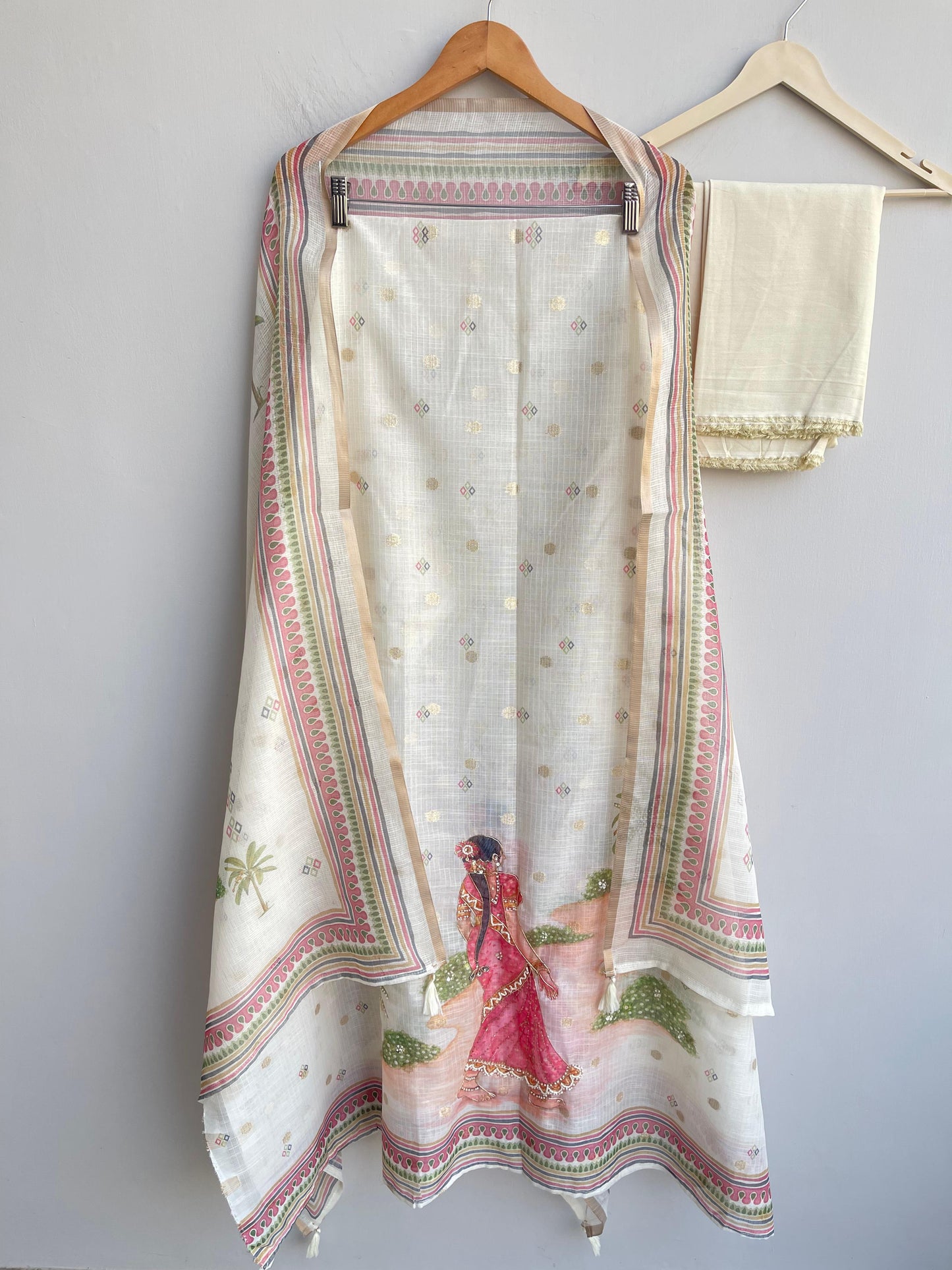 Soft banarasi kota doriya unstitched ladies suit Rc18541