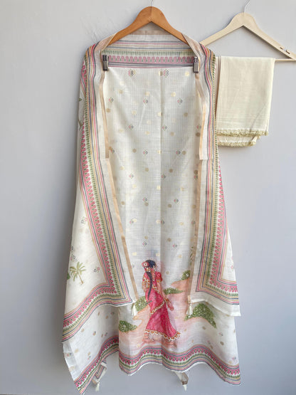 Soft banarasi kota doriya unstitched ladies suit Rc18541