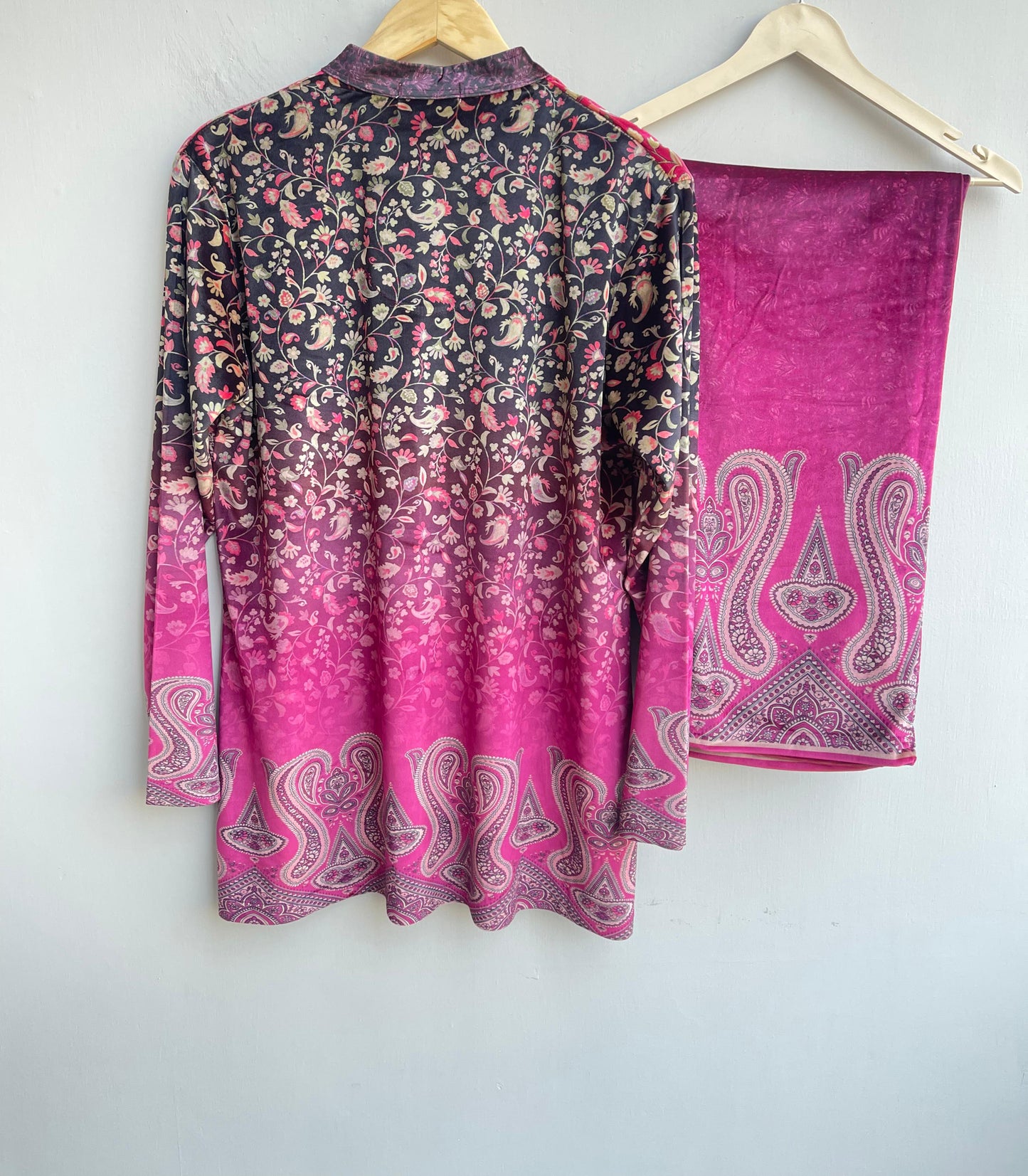 Stylish micra velvet readymade ladies coord set Rc18148