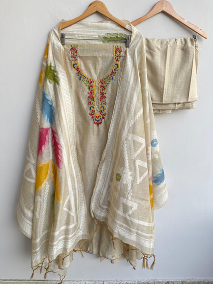 Mul Chanderi Unstitched Ladies Suit RC18566 – view 4