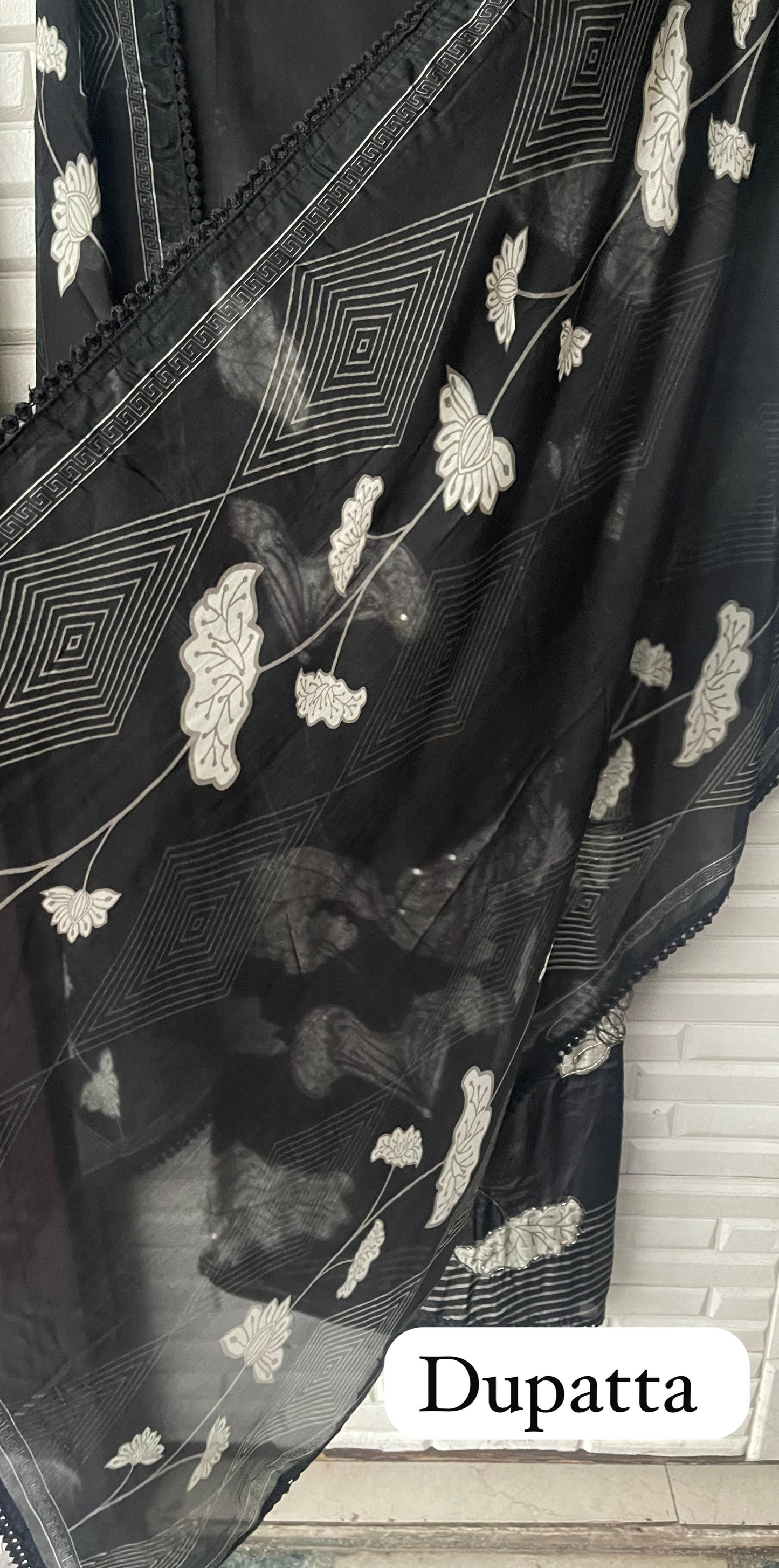 Glass organza unstitched ladies suit Rc17841