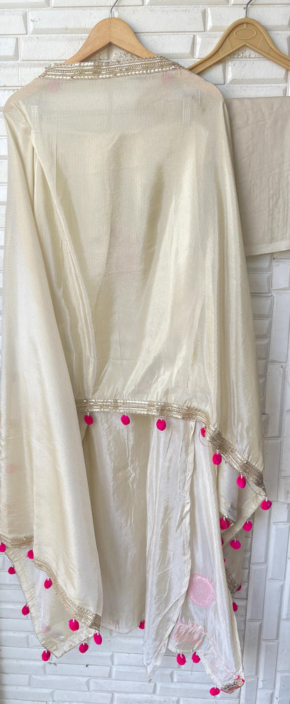 Banarasi shimmer silk unstitched ladies suit Rc17824